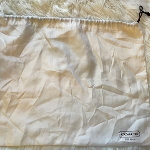 Coach white dust bag